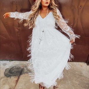 southern Fried Chics dress in white. Size large. New with tags.